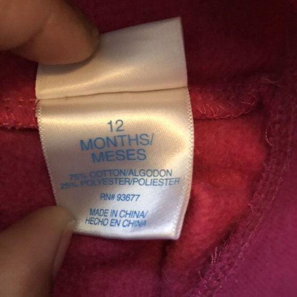 Okie Dokie Baby Girls Size 12m Pink Sweat Pants - Picture 4 of 4